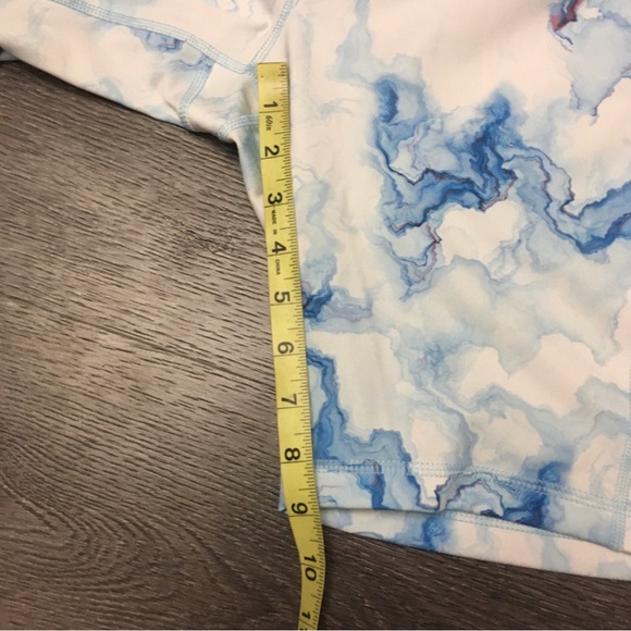 A Core Shorts Womens 2XL Pull On Active Athletic Pockets Blue Tie Dye Marble - Picture 7 of 10